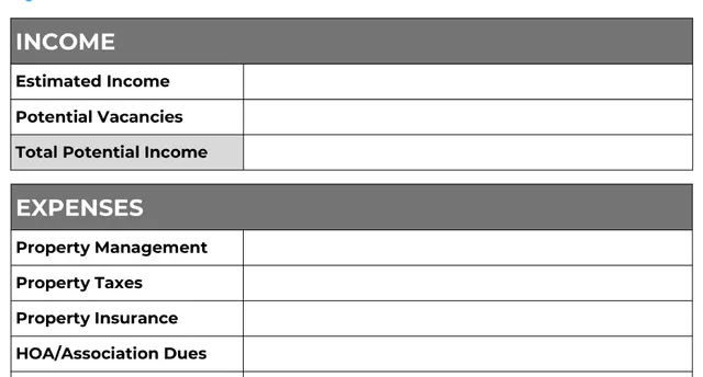 rental pro forma