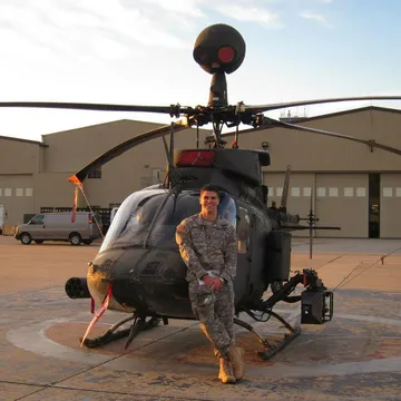 Todd Hunsicker USAF with helicopter